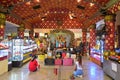 Devotees paying respects to image of Lord Shiva, Parvati and Ganesha at the revered Shrine at Huai Khwang, Bangkok Royalty Free Stock Photo