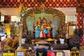 Image of Lord Shiva, Parvati and Ganesha at the highly revered Ganesha Shrine at Huai Khwang, Bangkok Royalty Free Stock Photo