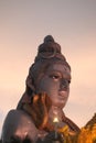 View of Murudeshwar Temple at sunset - Lord Shiva statue - Gopura - India religious trip - Hindu religion