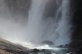 Clattering water of french Cascade du Rouget in the Alps Royalty Free Stock Photo