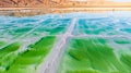 Aerial photos of MangYa jadeite lake Royalty Free Stock Photo