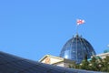 Tbilisi, Georgia. View of the Presidential Palace, modern building recently rebuilt on a hill near the Kura river. Royalty Free Stock Photo