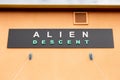Alien Descent attraction sign