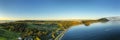 Aerial Panorama of Lummi Island, Washington.