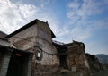 An old Chinese-style house with a stone structure in the ancient town.