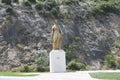 A gold figure of the Virgin Mary close to her house, Ephesus, SelÃÂ§uk, Turkey. Royalty Free Stock Photo