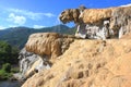 Petrified Fountain near RÃÂ©otier in the french Hautes-Alpes Royalty Free Stock Photo