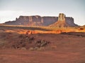 Sunset over Monument Valley Sandstone Formations Royalty Free Stock Photo