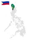 Location of Abra province on map Philippines. 3d location sign of Abra. Quality map with provinces of Philippines