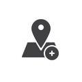 Location add icon vector Royalty Free Stock Photo