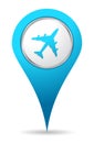 Location airplane icon Royalty Free Stock Photo