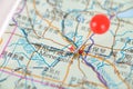 The location of the American city Minneapolis on the map Royalty Free Stock Photo