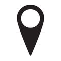 Location black Icon flat design