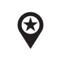 Location - black icon on white background vector illustration for website, mobile application, presentation, infographic. Concept