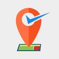 Location check pointer vector symbol illustration