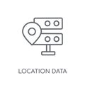 location data linear icon. Modern outline location data logo con