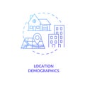 Location demographics concept icon