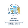 Location demographics concept icon