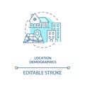 Location demographics concept icon