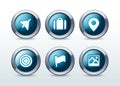 Location and destination icon set illustration Royalty Free Stock Photo