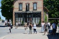 On location filming at Cafe Tropical a fictional restaurant featured in Schitt`s Creek