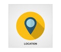 Location flat icon Vector