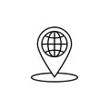 Location, global, placeholder icon. Simple line, outline vector elements of tourism for ui and ux, website or mobile application