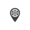 Location Globe vector icon