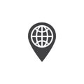 Location Globe vector icon