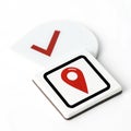 Location icon with check mark