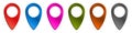 Location Icon Map Pin GPS Sign Vector Symbol Set Royalty Free Stock Photo