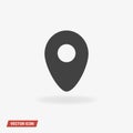 Location Icon Vector, vector illustion flat design style. Royalty Free Stock Photo
