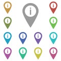 Location, info multi color icon. Simple glyph, flat vector of location icons for ui and ux, website or mobile application Royalty Free Stock Photo