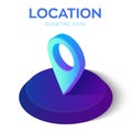 Location Isometric Icon. 3D Isometric Sign. Created For Mobile, Web, Decor, Print Products, Application. Perfect for web