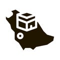 location of kaaba geolocation icon Vector Glyph Illustration