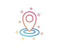Location line icon. Map pointer sign. Vector Royalty Free Stock Photo