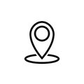 Location line icon vector. Pin vector sign