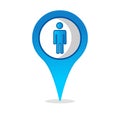 Location man icon vector.Gender icon man