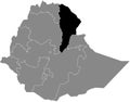 Location map of the Afar Region of Ethiopia