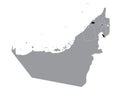 Location Map of Ajman Emirate