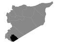 Location Map of Al-Suwayda Governorate
