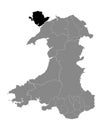 Location Map of Anglesey County