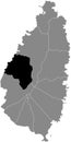 Location map of Anse la Raye quarter