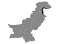 Location Map of Azad Kashmir Region