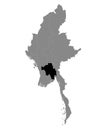 Location Map of Bago Region