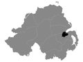 Location Map of Belfast Local Government District