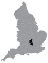 Location Map of Buckinghamshire Ceremonial County Lieutenancy Area