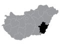 Location Map of BÃÂ©kÃÂ©s Region