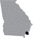 Location map of the Camden county of Georgia, USA