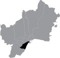 Location map of the Carretera de CÃÂ¡diz district of Malaga, Spain